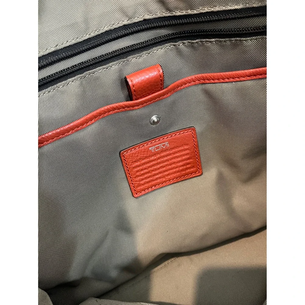 Tumi Tote Convertible Satchel 2 Way‎ Hand Leather Shoulder Bag Burnt Orange